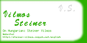 vilmos steiner business card